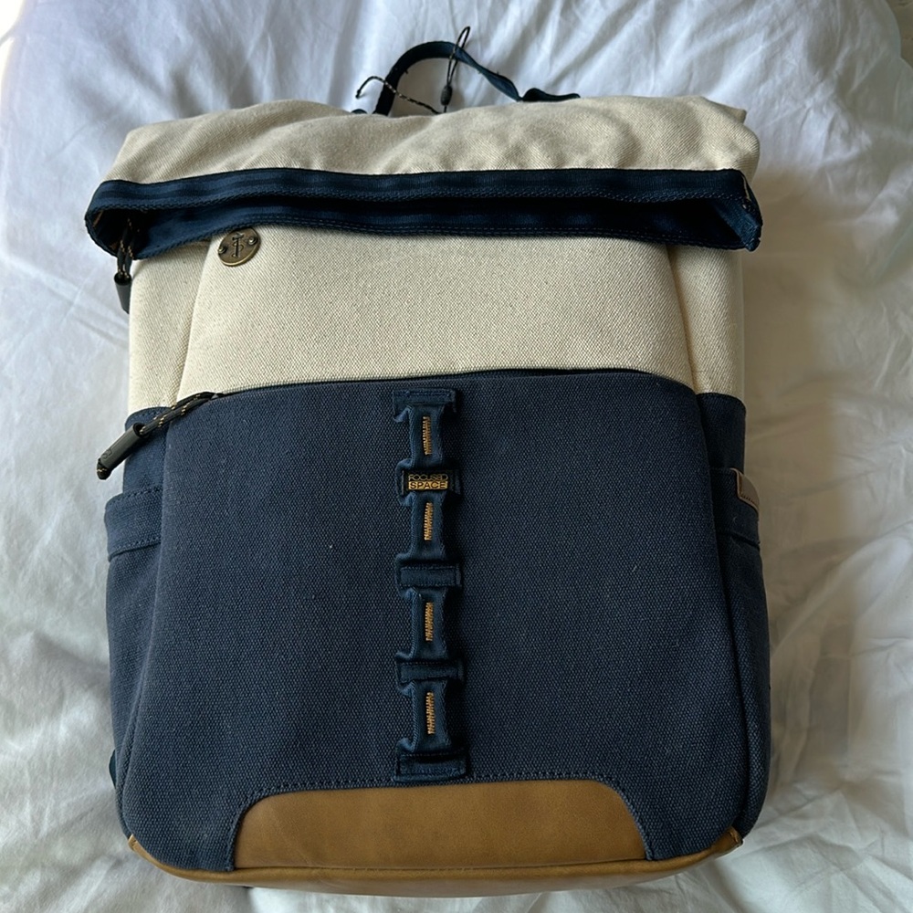 Focused Space canvas backpack